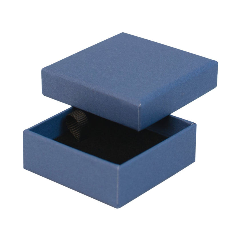 Blue square recyclable eco kraft box.