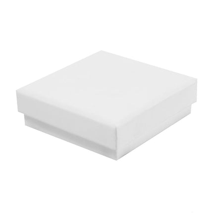 White Branded Eco Kraft Stud Ring Jewellery Box | FSC