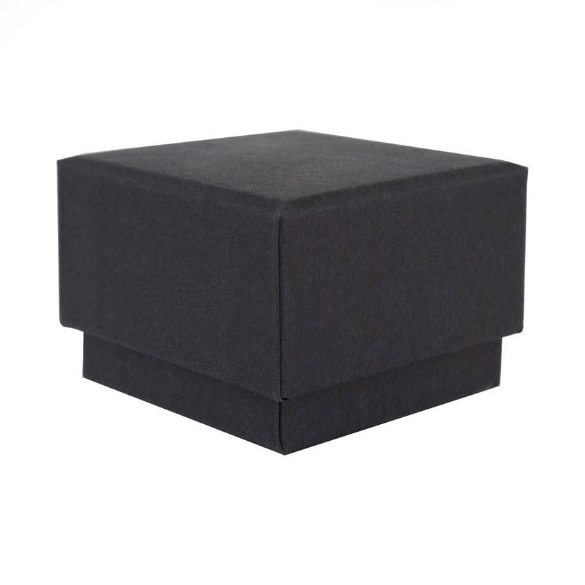 Black Branded Eco Kraft Ring Jewellery Box | FSC