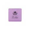 Lilac square recyclable eco kraft box with FSC logo.