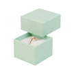 Green square recyclable eco kraft box with ring.