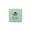 Green square recyclable eco kraft box with FSC logo.