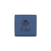 Blue square recyclable eco kraft box with FSC logo.