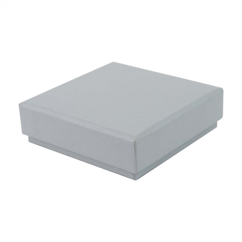 Grey Digital Printed Eco Kraft Pendant Earring Box Small | FSC