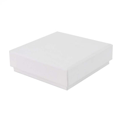 White Digital Printed Eco Kraft Pendant Earring Box Small | FSC