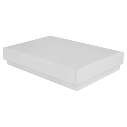 White Digital Printed Eco Kraft Pendant Earring Box Medium | FSC