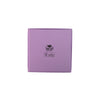 Lilac square recyclable eco kraft box with FSC logo.