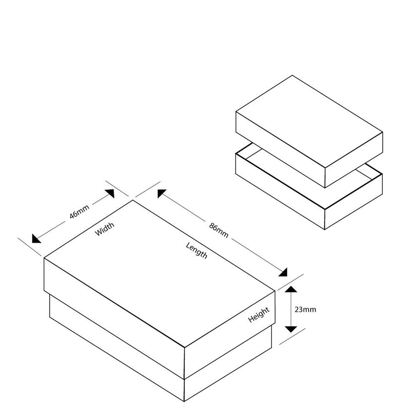 Foil Branded FSC Poppy Cufflink Earring Box