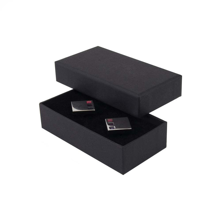 Foil Branded FSC Poppy Cufflink Earring Box