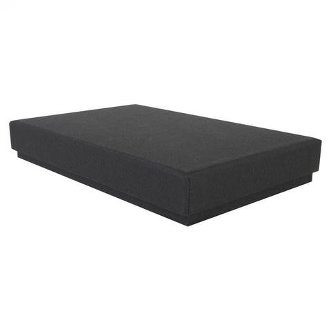 Black Eco Kraft Necklace Pendant Box | Anti-tarnish | FSC