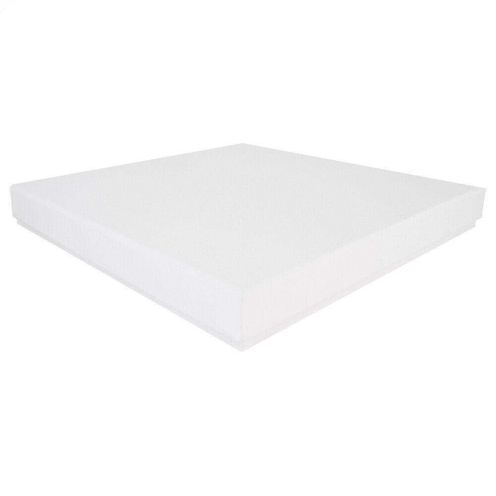 White Digital Printed Eco Kraft Necklace Jewellery Box Large | FSC