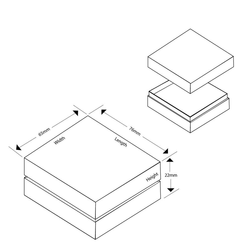 Foil Branded Tulip Pendant Earring Box
