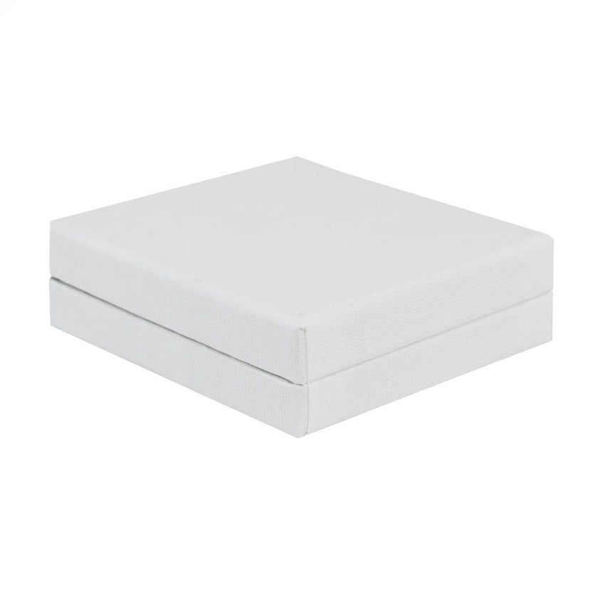 White Digital Printed Pendant Earring Gift Box Small | Shoulder Box