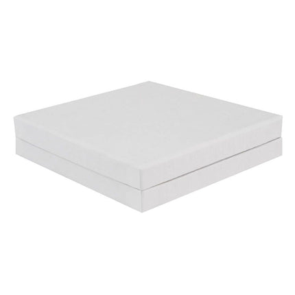 White Branded Pendant Earring Gift Box Large | Shoulder Box