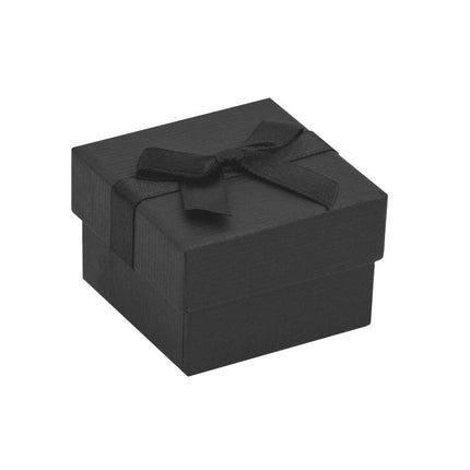 Black Ring Jewellery Gift Box with Ribbon | Anti-tarnish