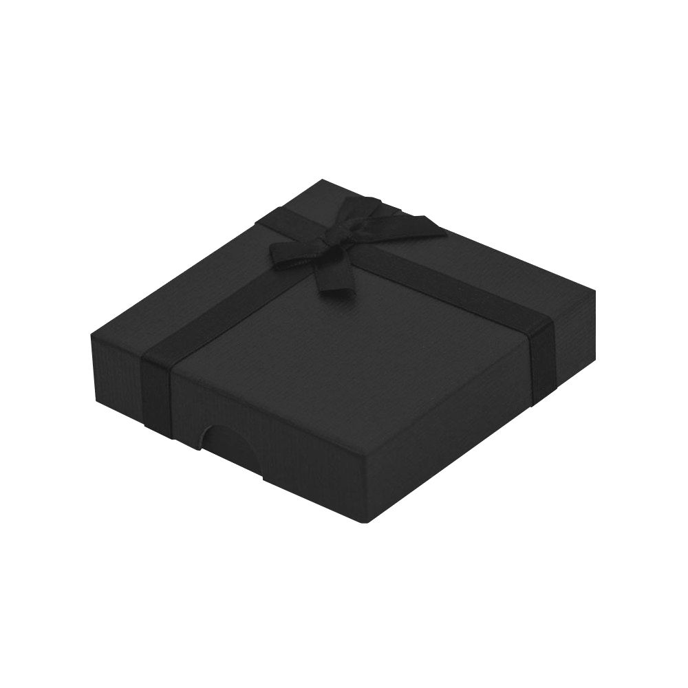 Black Bracelet Bangle Jewellery Box with Ribbon | Anti-tarnish