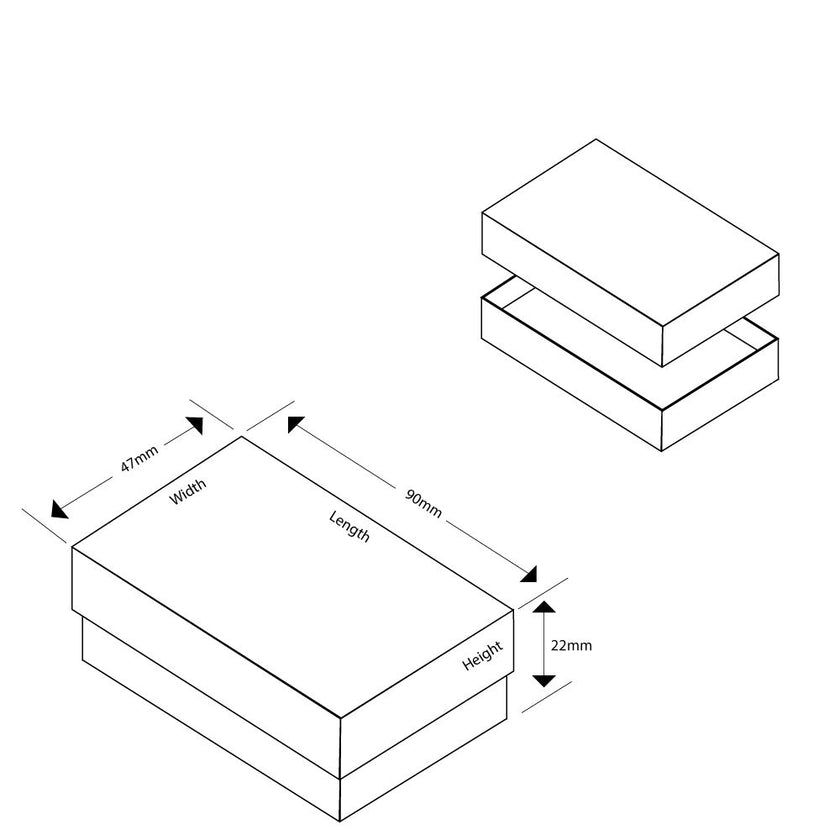 Foil Branded Lily Cufflink Box