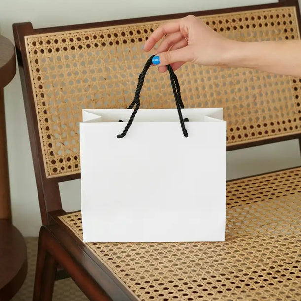 Gift bag with cotton rope handle